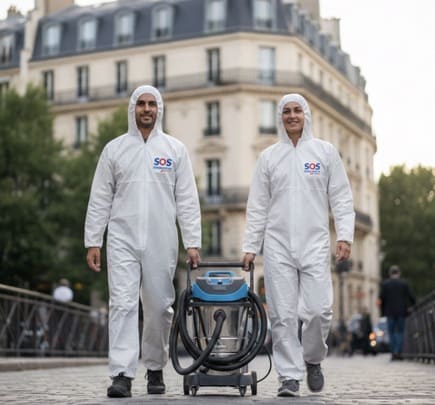 Suite à intervention, dégât des eaux, Nettoyage, appartement insalubre