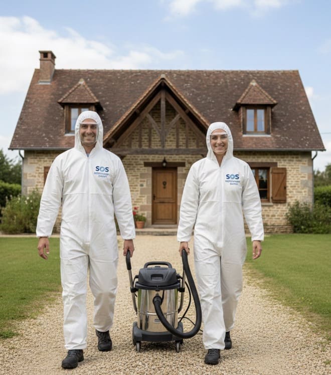 Nettoyage complet après dégât des eaux dans une maison